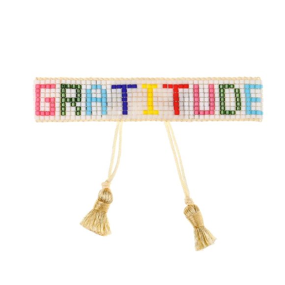 NWOT Beaded Gratitude Bracelet - Picture 3 of 7